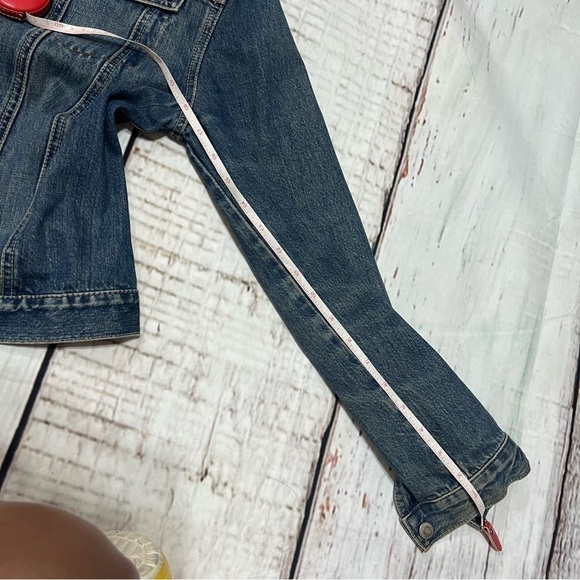 GAP women’s Denim boxy trucker Jacket dirty wash Medium Y2K fashion - Picture 4 of 17